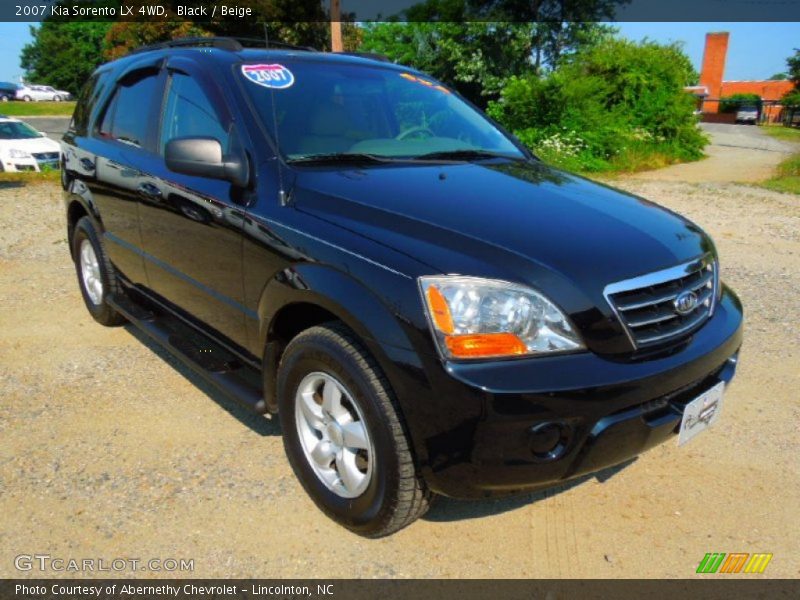 Black / Beige 2007 Kia Sorento LX 4WD