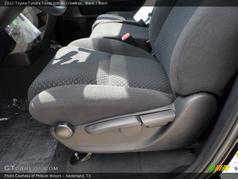 Front Seat of 2012 Tundra Texas Edition CrewMax