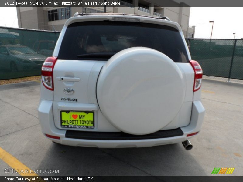 Blizzard White Pearl / Sand Beige 2012 Toyota RAV4 V6 Limited