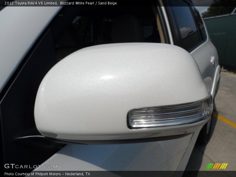 Blizzard White Pearl / Sand Beige 2012 Toyota RAV4 V6 Limited