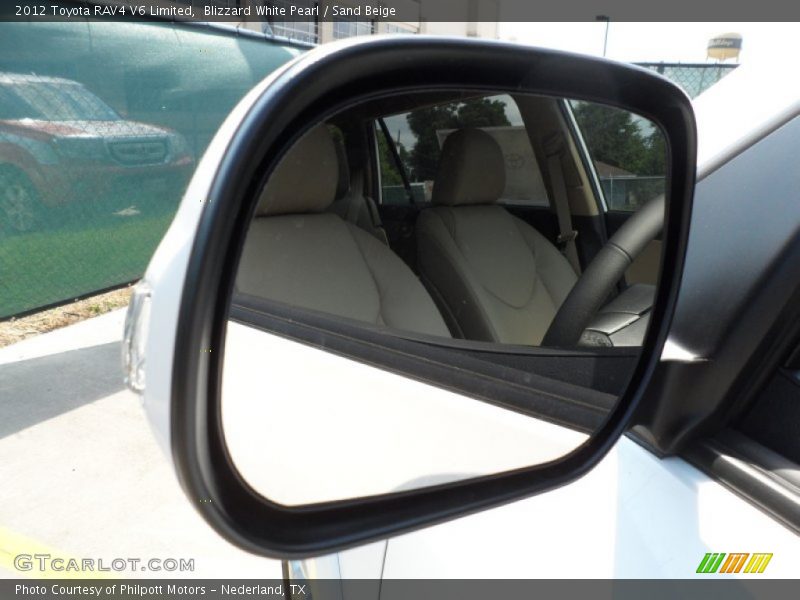 Blizzard White Pearl / Sand Beige 2012 Toyota RAV4 V6 Limited