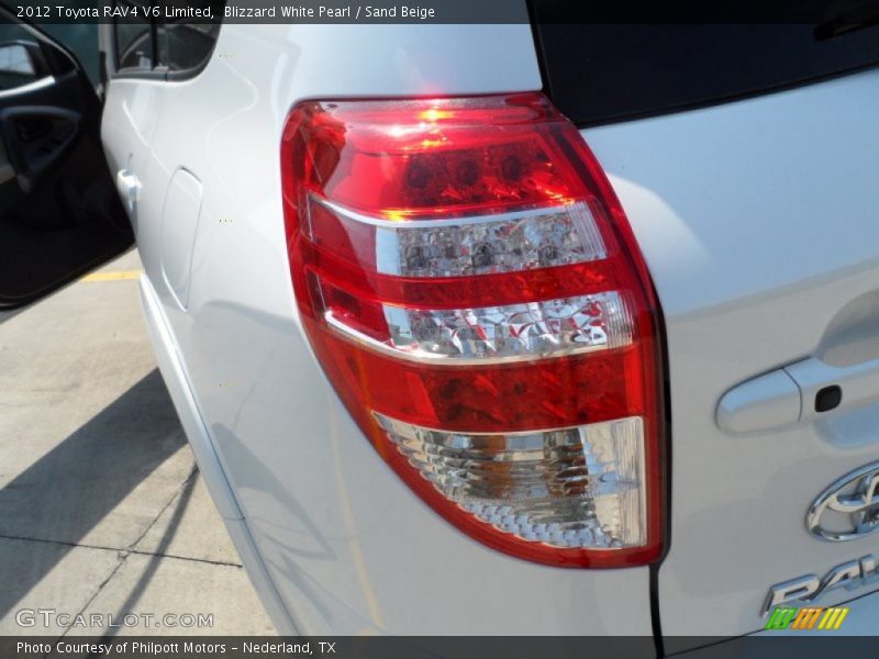 Blizzard White Pearl / Sand Beige 2012 Toyota RAV4 V6 Limited