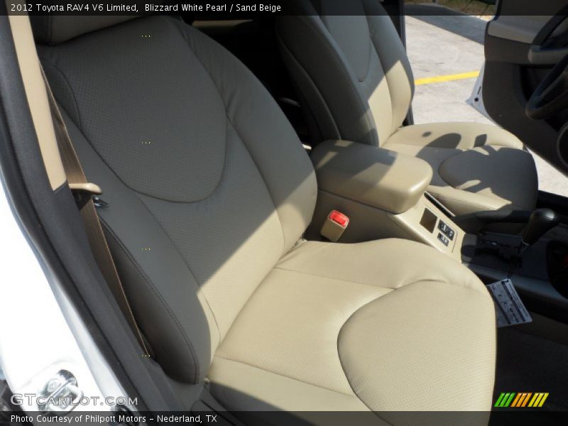 Blizzard White Pearl / Sand Beige 2012 Toyota RAV4 V6 Limited