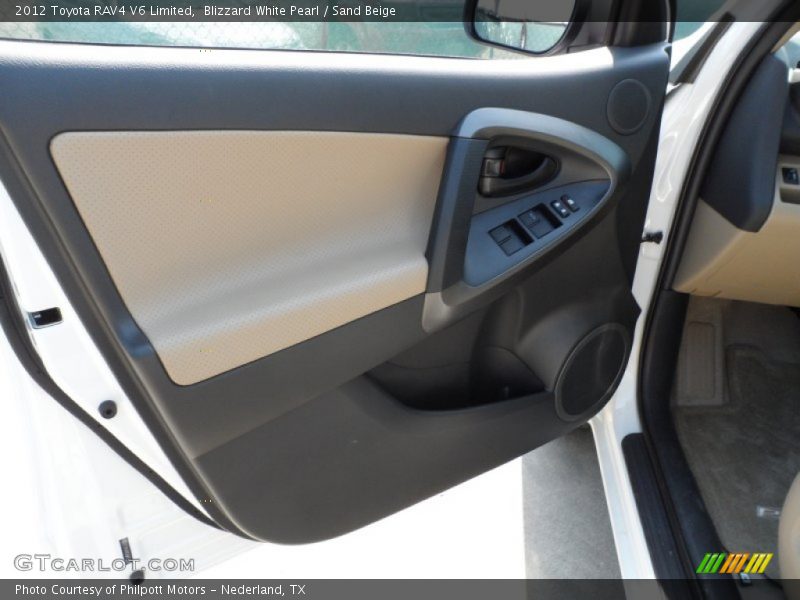 Blizzard White Pearl / Sand Beige 2012 Toyota RAV4 V6 Limited