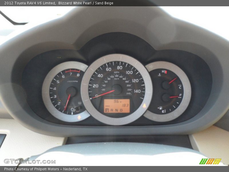 Blizzard White Pearl / Sand Beige 2012 Toyota RAV4 V6 Limited