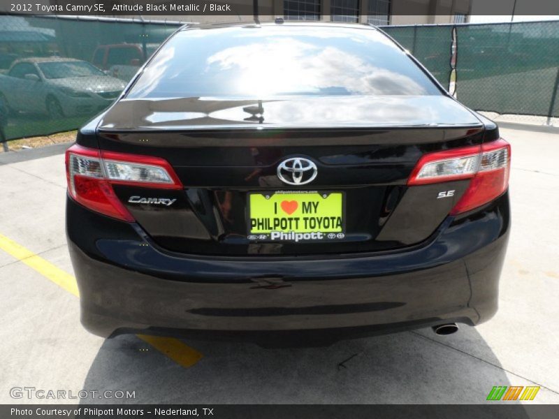 Attitude Black Metallic / Black 2012 Toyota Camry SE