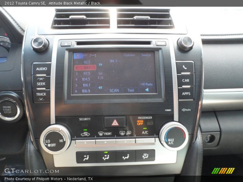Attitude Black Metallic / Black 2012 Toyota Camry SE