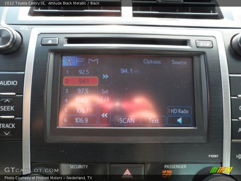 Attitude Black Metallic / Black 2012 Toyota Camry SE