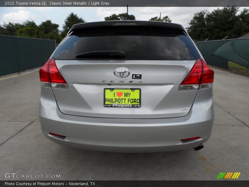 Classic Silver Metallic / Light Gray 2012 Toyota Venza LE