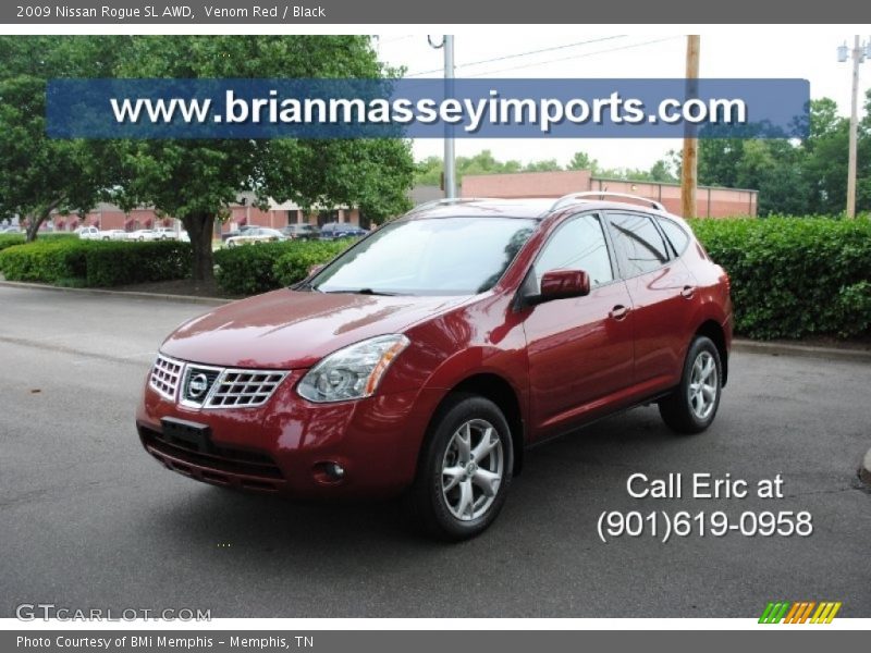 Venom Red / Black 2009 Nissan Rogue SL AWD