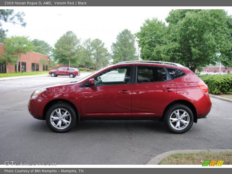Venom Red / Black 2009 Nissan Rogue SL AWD