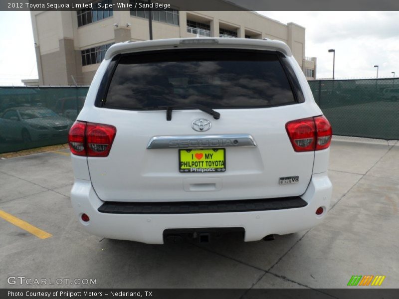 Super White / Sand Beige 2012 Toyota Sequoia Limited