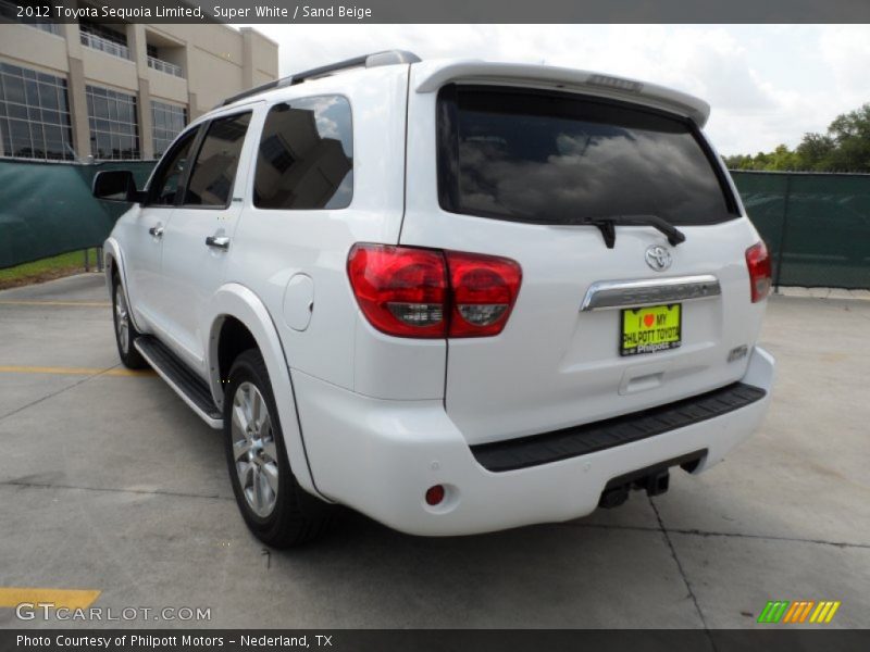 Super White / Sand Beige 2012 Toyota Sequoia Limited