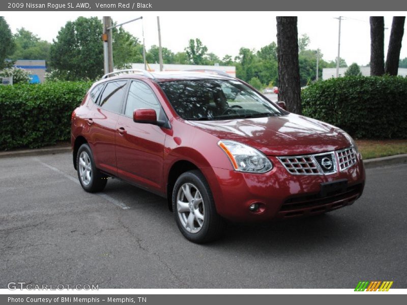 Venom Red / Black 2009 Nissan Rogue SL AWD