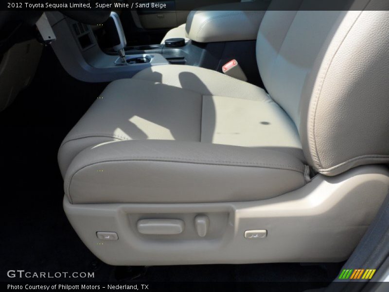 Super White / Sand Beige 2012 Toyota Sequoia Limited