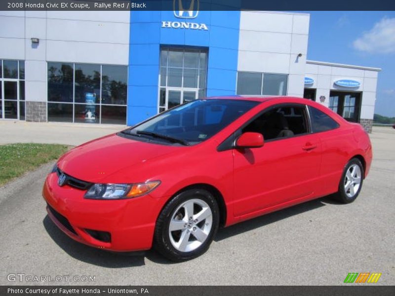 Rallye Red / Black 2008 Honda Civic EX Coupe