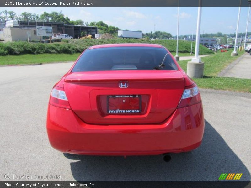 Rallye Red / Black 2008 Honda Civic EX Coupe