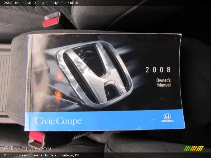 Rallye Red / Black 2008 Honda Civic EX Coupe