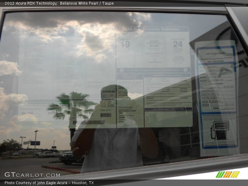 Bellanova White Pearl / Taupe 2012 Acura RDX Technology