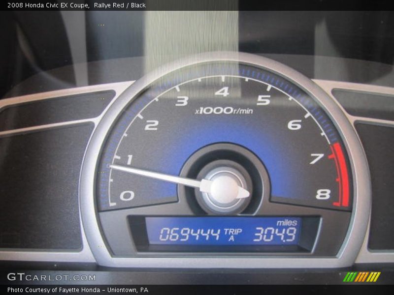 Rallye Red / Black 2008 Honda Civic EX Coupe