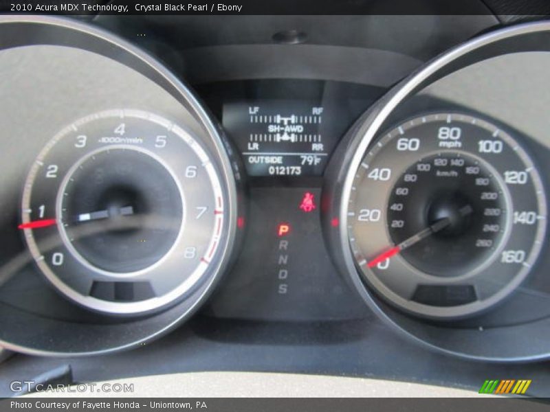 Crystal Black Pearl / Ebony 2010 Acura MDX Technology