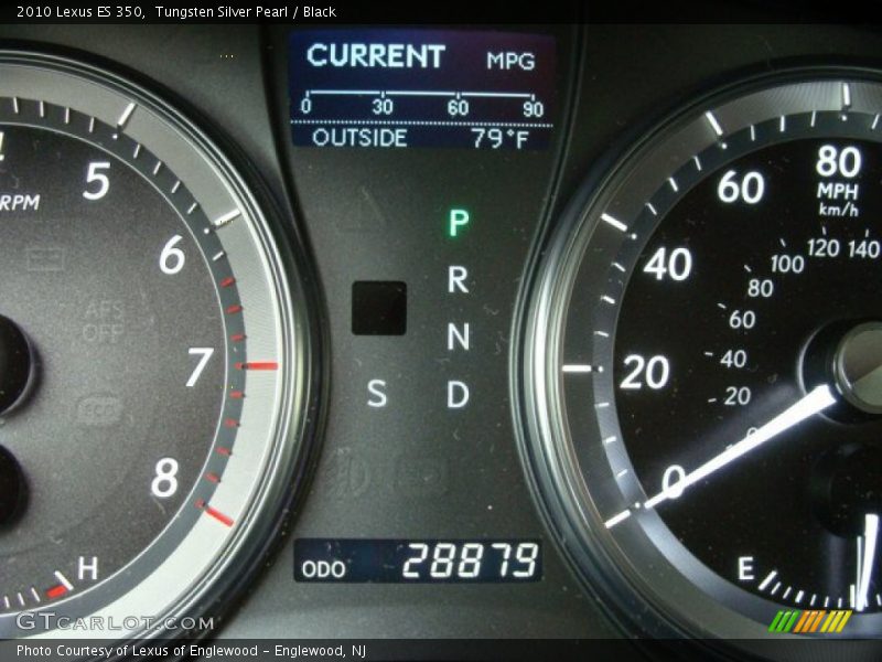 Tungsten Silver Pearl / Black 2010 Lexus ES 350