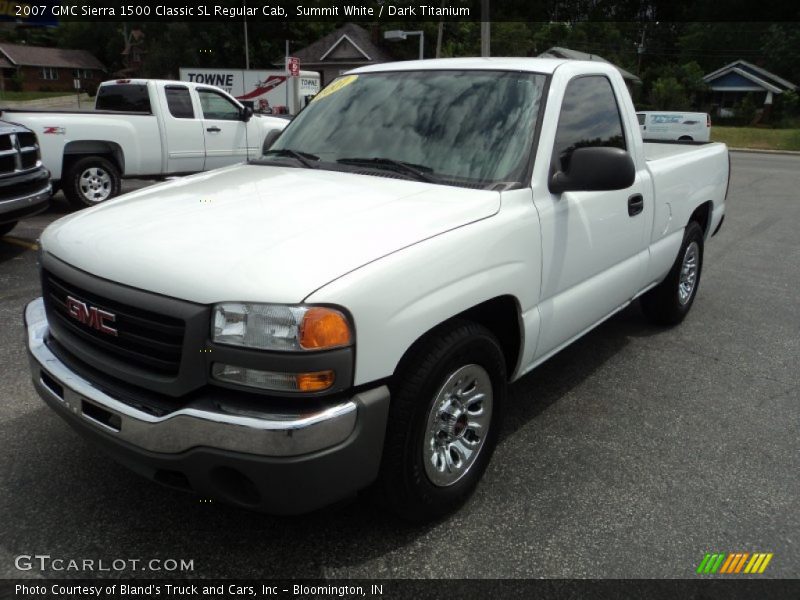 Summit White / Dark Titanium 2007 GMC Sierra 1500 Classic SL Regular Cab