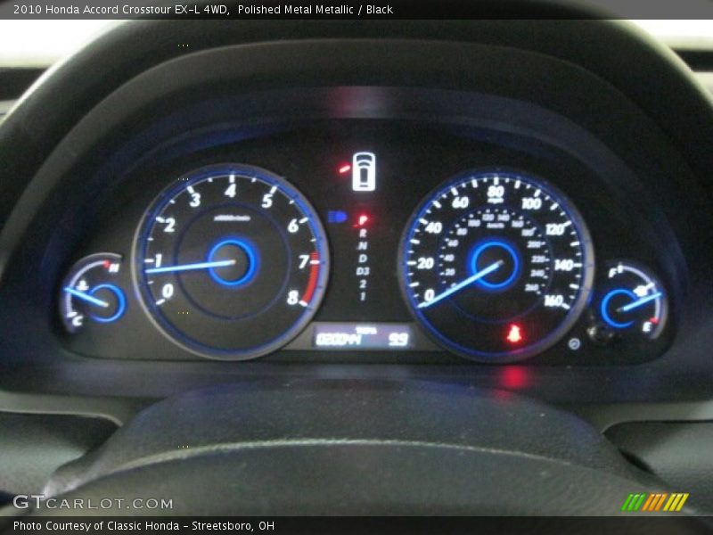 Polished Metal Metallic / Black 2010 Honda Accord Crosstour EX-L 4WD