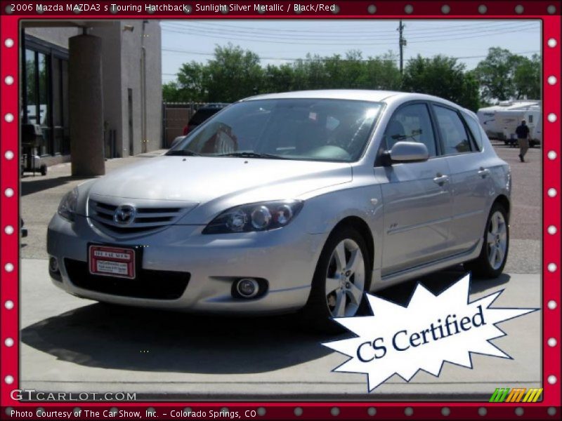 Sunlight Silver Metallic / Black/Red 2006 Mazda MAZDA3 s Touring Hatchback