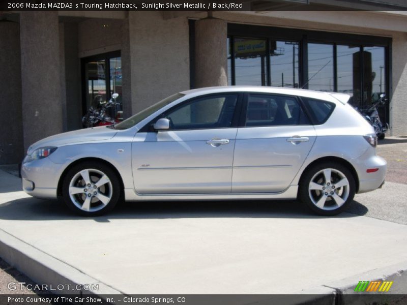 Sunlight Silver Metallic / Black/Red 2006 Mazda MAZDA3 s Touring Hatchback