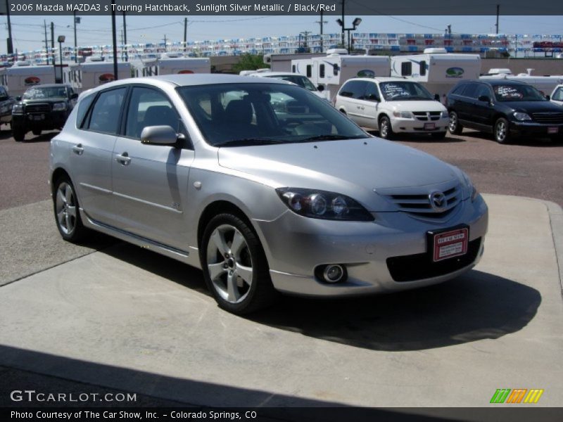 Sunlight Silver Metallic / Black/Red 2006 Mazda MAZDA3 s Touring Hatchback