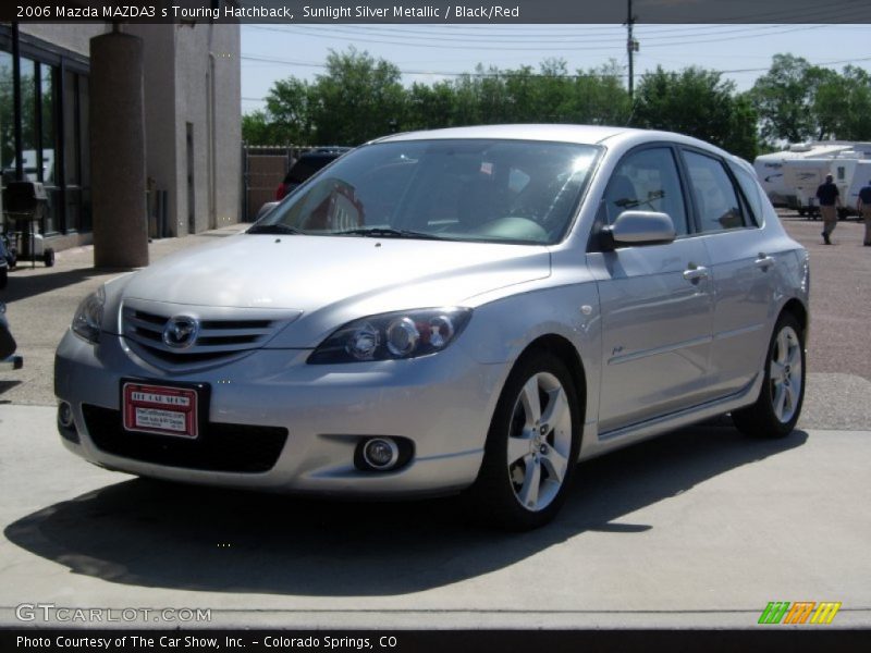 Sunlight Silver Metallic / Black/Red 2006 Mazda MAZDA3 s Touring Hatchback