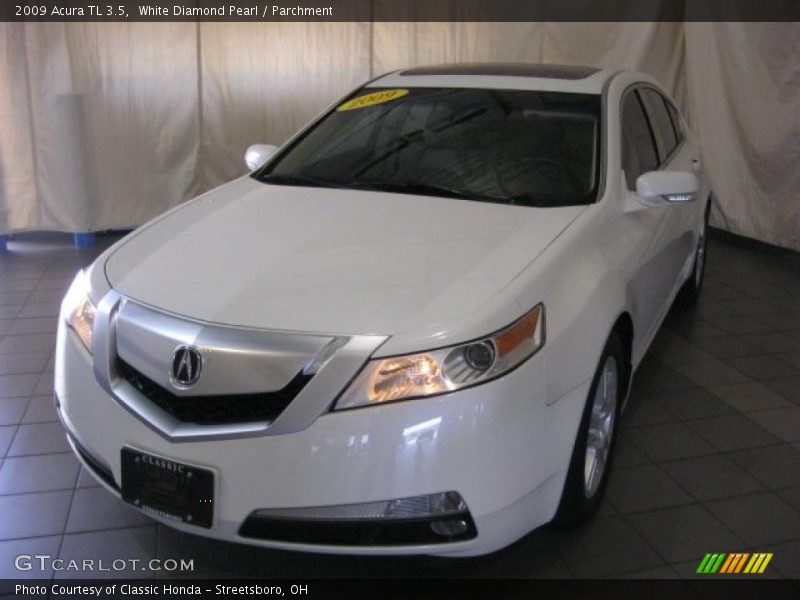 White Diamond Pearl / Parchment 2009 Acura TL 3.5
