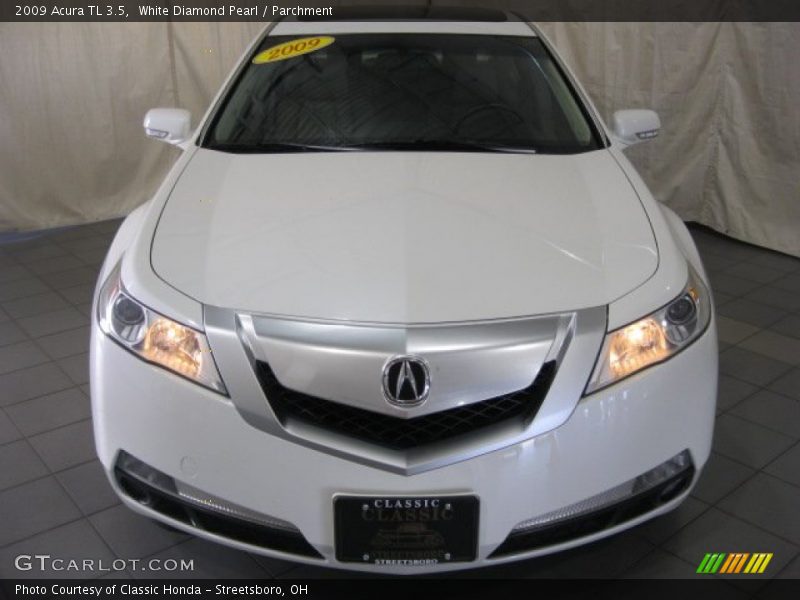 White Diamond Pearl / Parchment 2009 Acura TL 3.5