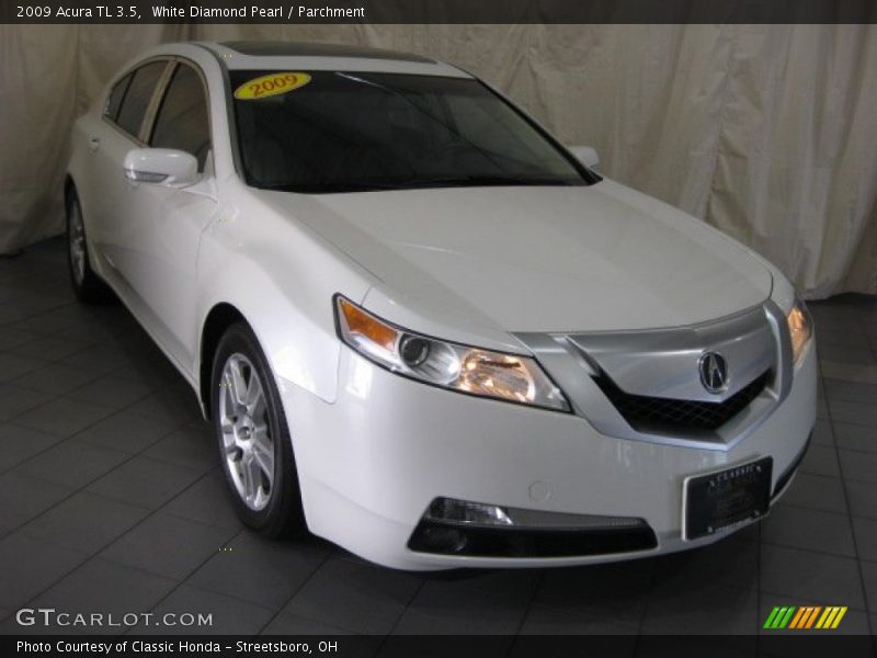 White Diamond Pearl / Parchment 2009 Acura TL 3.5