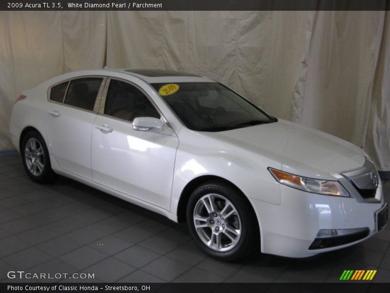White Diamond Pearl / Parchment 2009 Acura TL 3.5