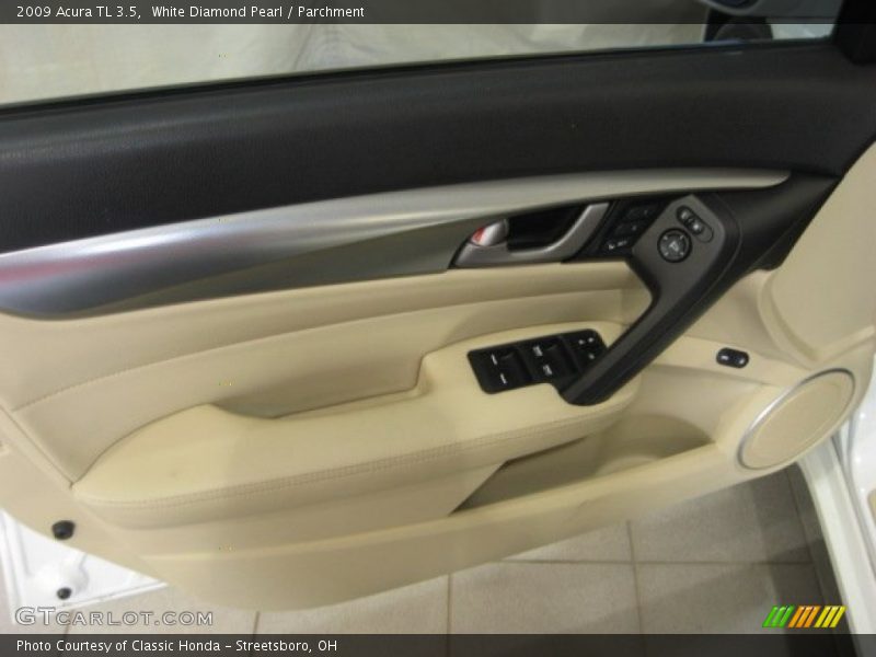 White Diamond Pearl / Parchment 2009 Acura TL 3.5