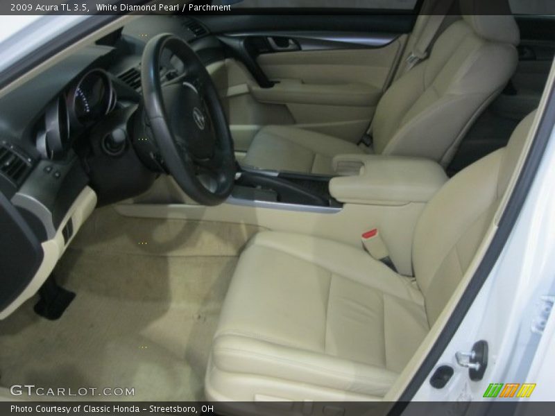 White Diamond Pearl / Parchment 2009 Acura TL 3.5