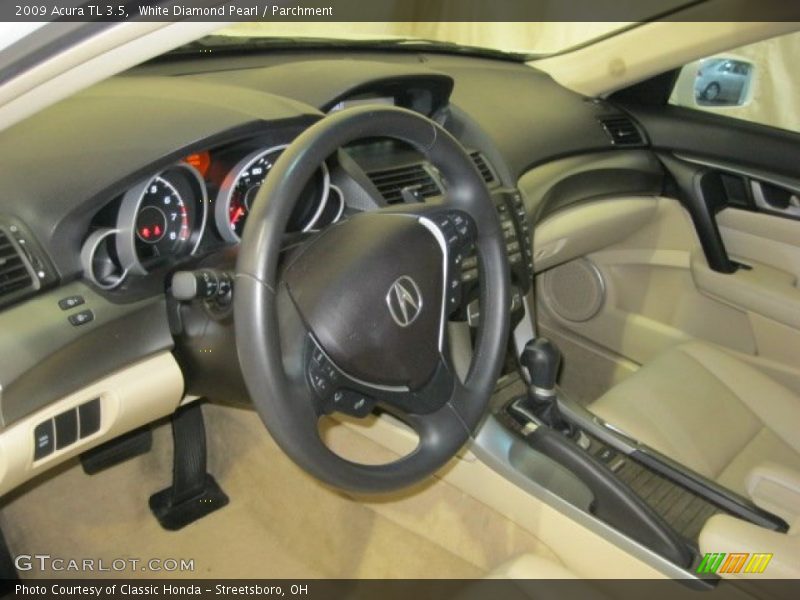 White Diamond Pearl / Parchment 2009 Acura TL 3.5