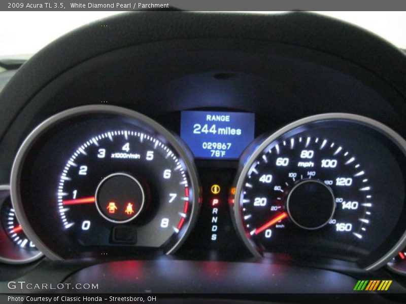 White Diamond Pearl / Parchment 2009 Acura TL 3.5
