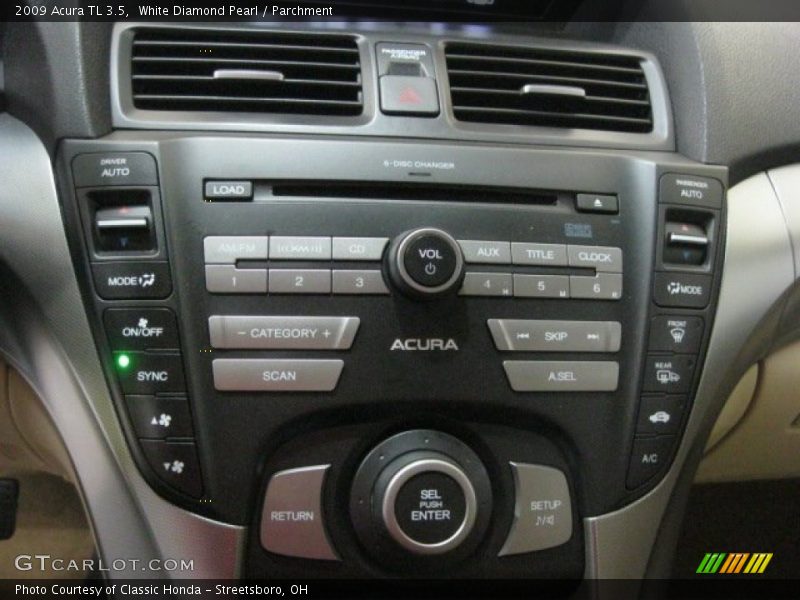 White Diamond Pearl / Parchment 2009 Acura TL 3.5