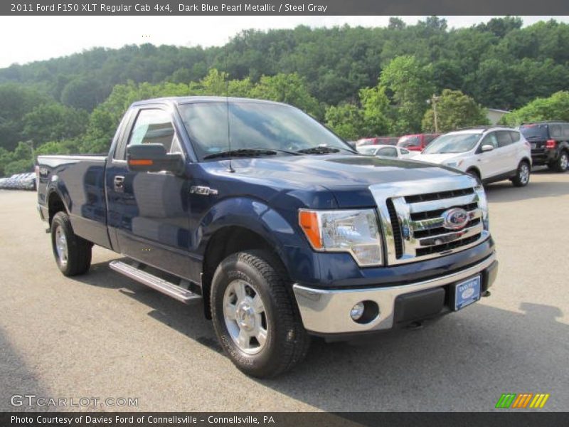 Dark Blue Pearl Metallic / Steel Gray 2011 Ford F150 XLT Regular Cab 4x4