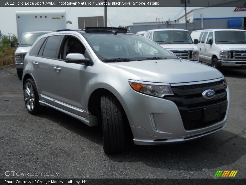 Ingot Silver Metallic / Charcoal Black/Silver Smoke Metallic 2012 Ford Edge Sport AWD