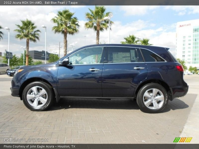 Bali Blue Pearl / Taupe 2012 Acura MDX SH-AWD