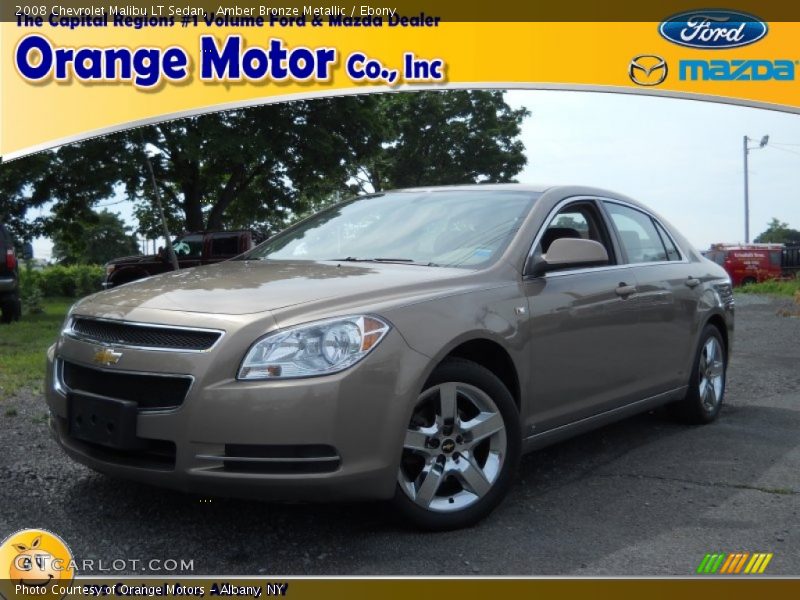 Amber Bronze Metallic / Ebony 2008 Chevrolet Malibu LT Sedan