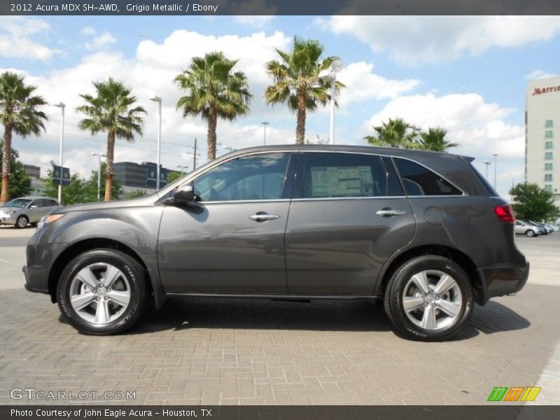 Grigio Metallic / Ebony 2012 Acura MDX SH-AWD