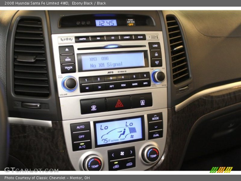 Controls of 2008 Santa Fe Limited 4WD
