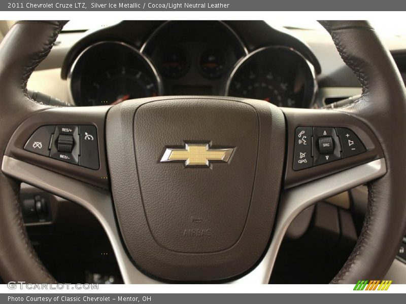 Silver Ice Metallic / Cocoa/Light Neutral Leather 2011 Chevrolet Cruze LTZ