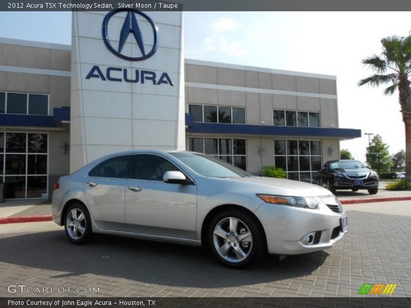Silver Moon / Taupe 2012 Acura TSX Technology Sedan