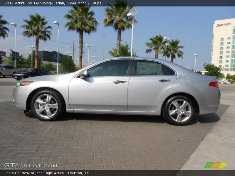 Silver Moon / Taupe 2012 Acura TSX Technology Sedan